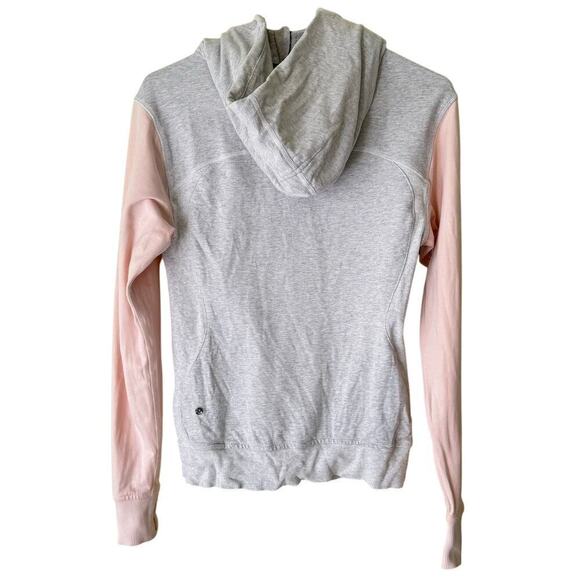Lululemon On The Daily Hoodie French Terry Jacket Women S 6 Heathered White Pink - Picture 7 of 13